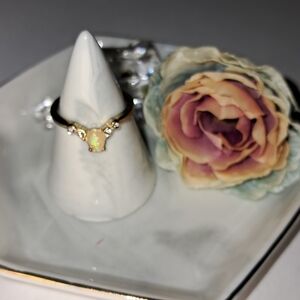 Opalescent Stone w/ Goldtone Accent Ring